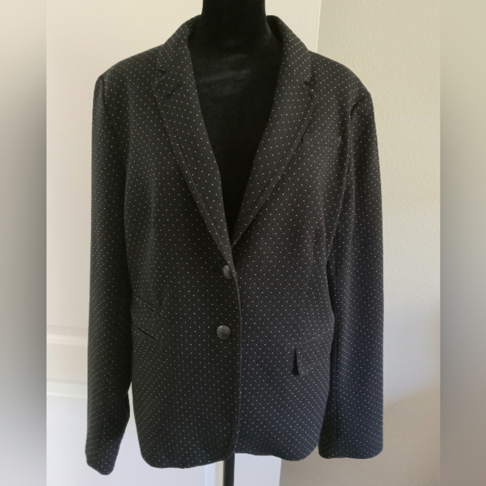 Banana Republic Black & White Polka Dot Women's Blazer Size 12 Jacket Blazer